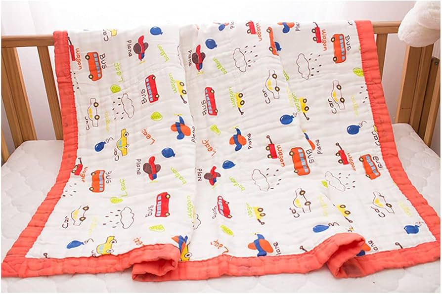 5pc Muslin Winter Blanket + washcloths