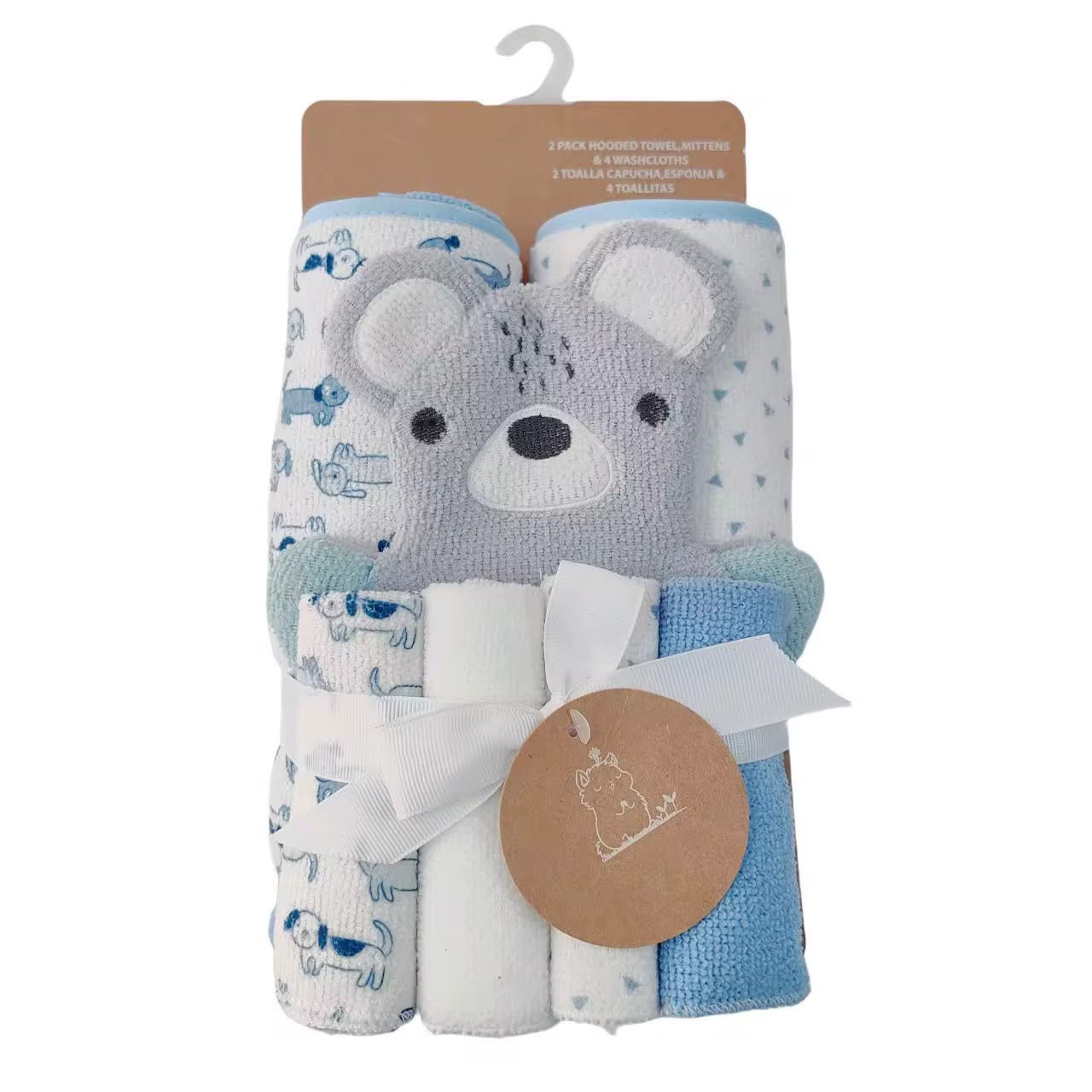 7pcs Hooded Baby Towel Set 