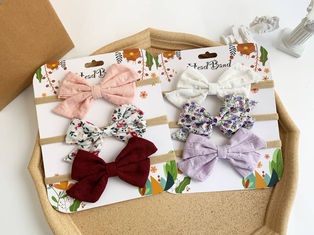 3pack Linen Headbands