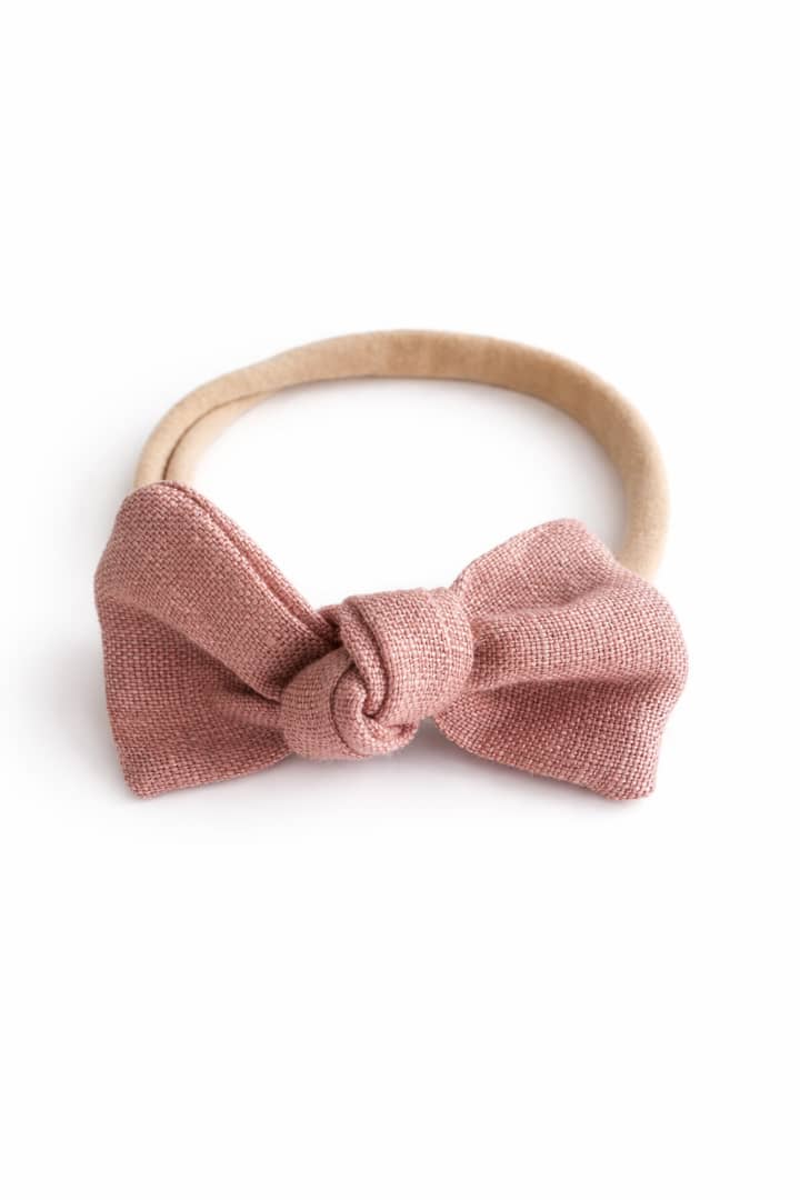 Linen Knot-Bow Headband