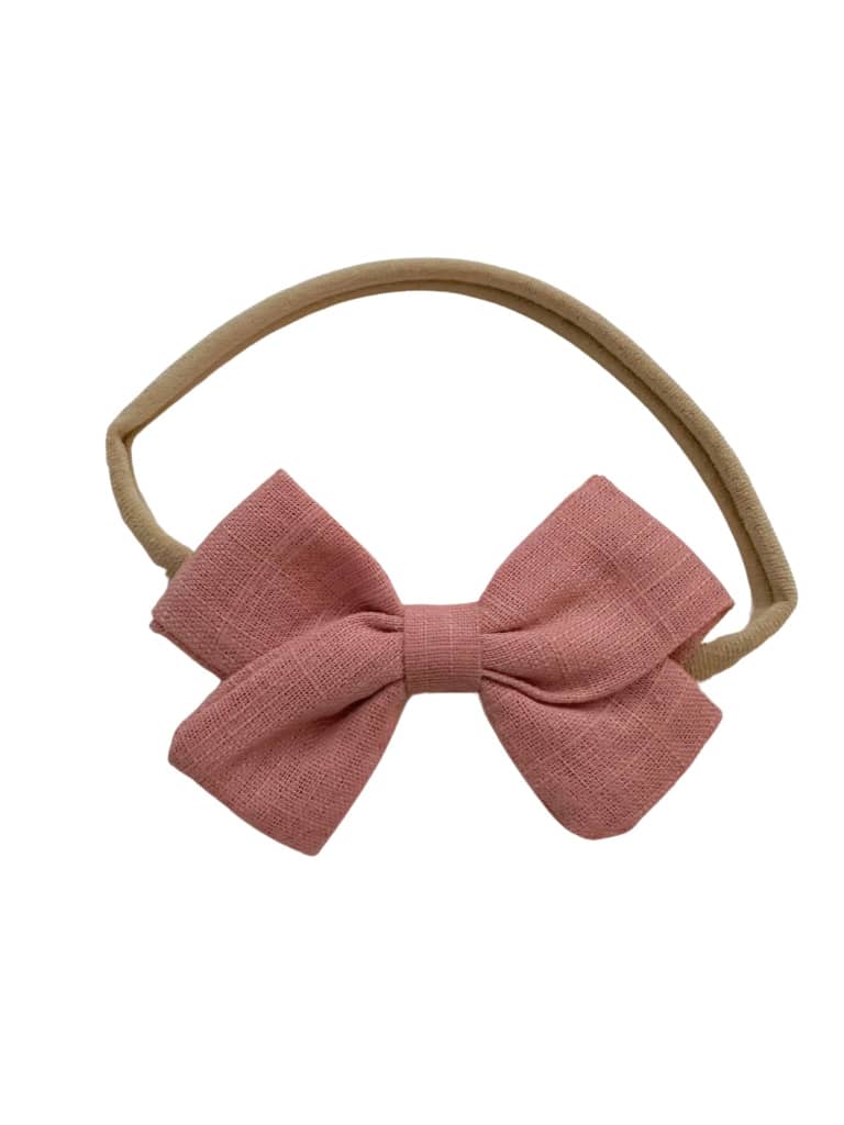 Linen Knot-Bow Headband